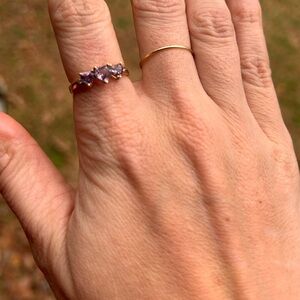 Gold and Purple Heart Ring